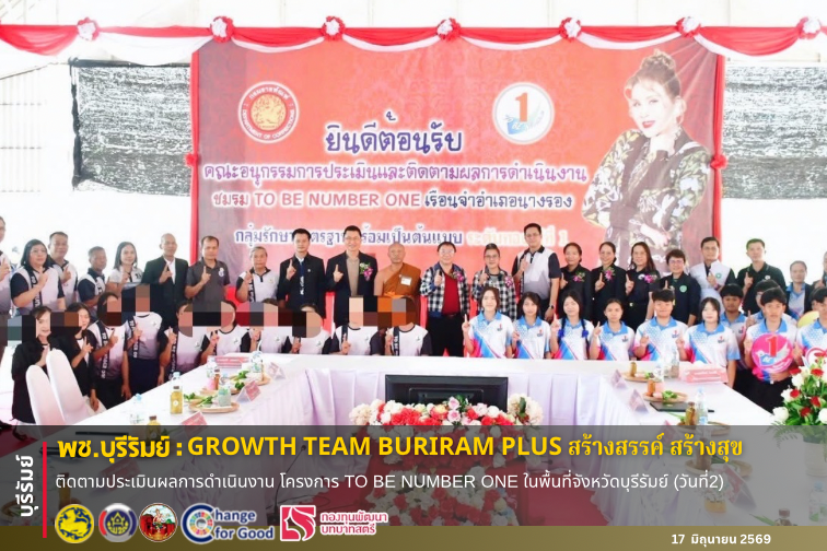 🔆พช.บุรีรัมย์🔆 GROWTH TEAM BURIRAM PLUS สร้างสรรค์ สร้างสุข : ติดตามประเมินผลการดำเนินงาน โครงการ TO BE NUMBER ONE ในพื้นที่จังหวัดบุรีรัมย์ (วันที่2)