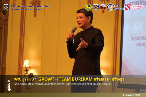 🔆พช.บุรีรัมย์🔆 GROWTH TEAM BURIRAM PLUS สร้างสรรค์ สร้างสุข :เข้าร่วมโครงการประชุมเชิงปฏิบัติการเพิ่มประสิทธิภาพบุคลากรกองทุนพัฒนาบทบาทสตรี กรมการพัฒนาชุมชน