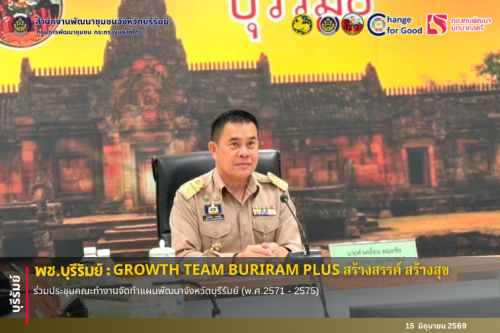 🔆พช.บุรีรัมย์🔆  GROWTH TEAM BURIRAM PLUS สร้างสรรค์ สร้างสุข : ร่วมประชุมคณะทำงานจัดทำแผนพัฒนาจังหวัดบุรีรัมย์ (พ.ศ.2571 - 2575)